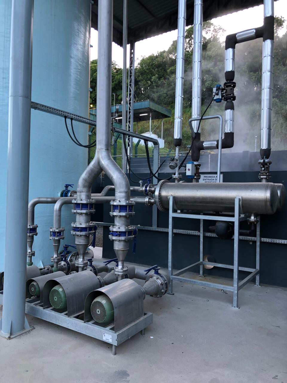 rede de água quente rede de água pressurizada